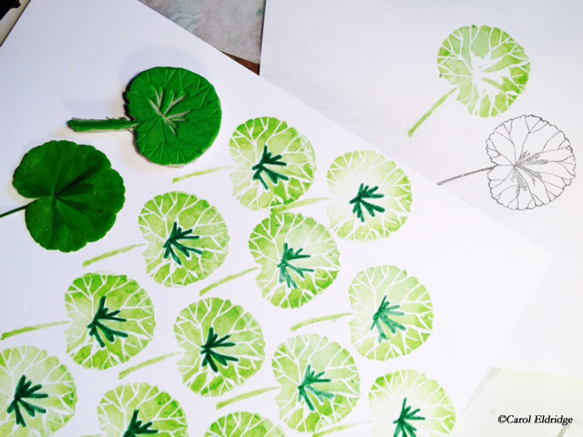 leaf print samples