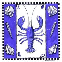 blue lobster and shells